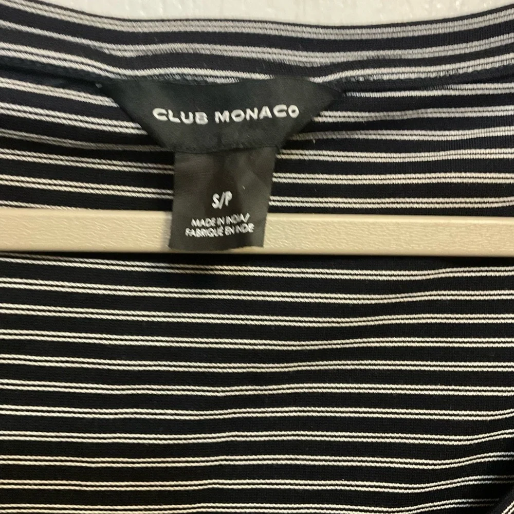 Club Monaco Striped Tie Waist Midi Dress Size S/P - Picture 4 of 11